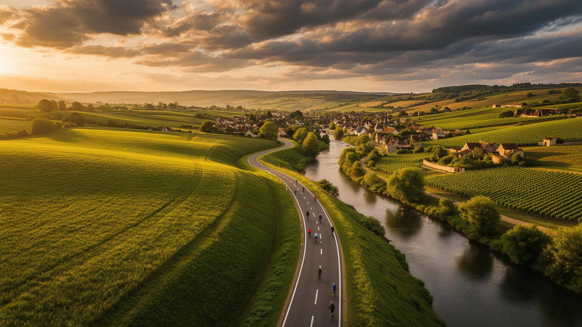 Cycling through the French countryside